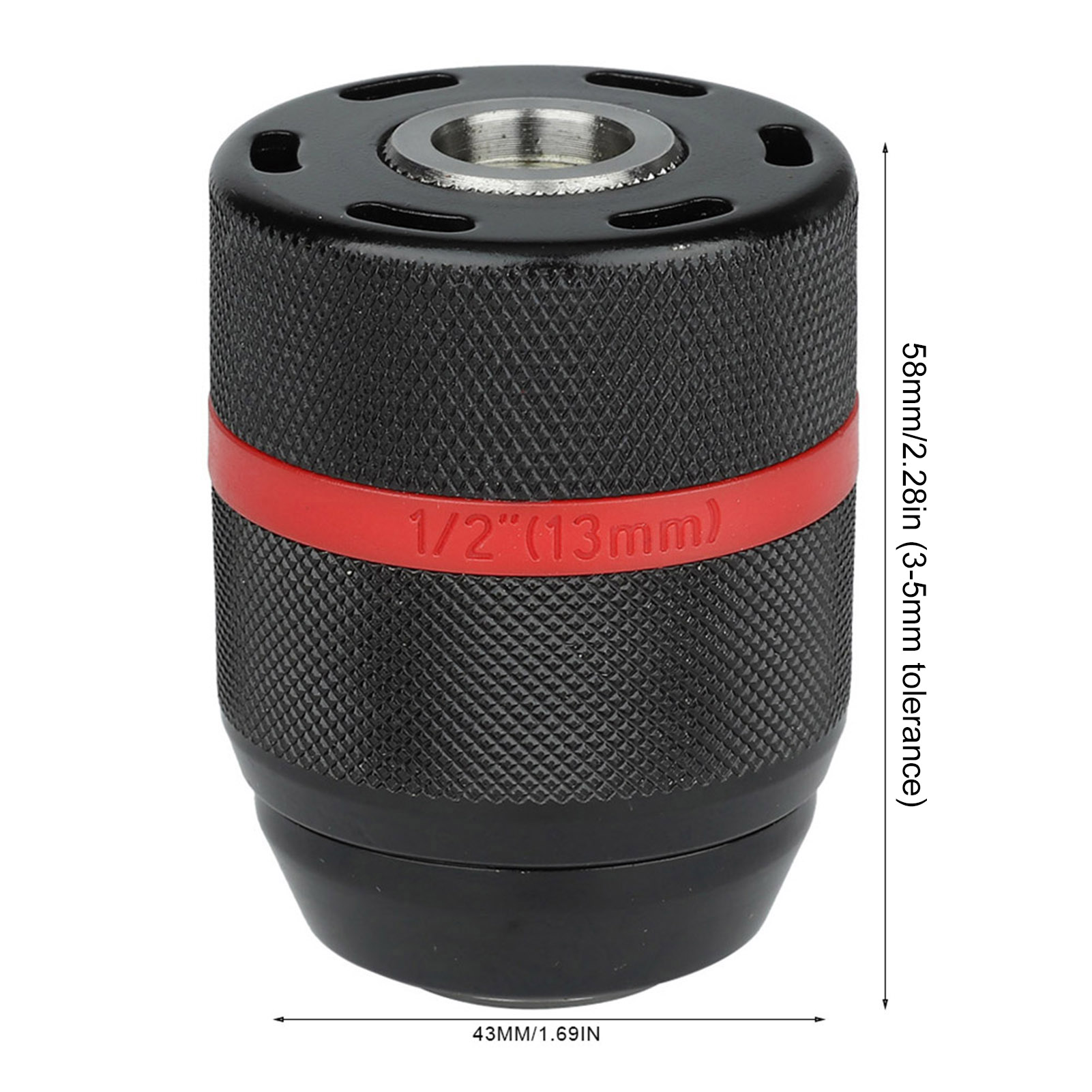 Schlüsselloses Handbohrfutter, 1/2-20UNF-Montage, 2–13 mm, selbstspannendes Bohrfutter für mehrere Zwecke, Handbohrfutter, Bohrfutter
