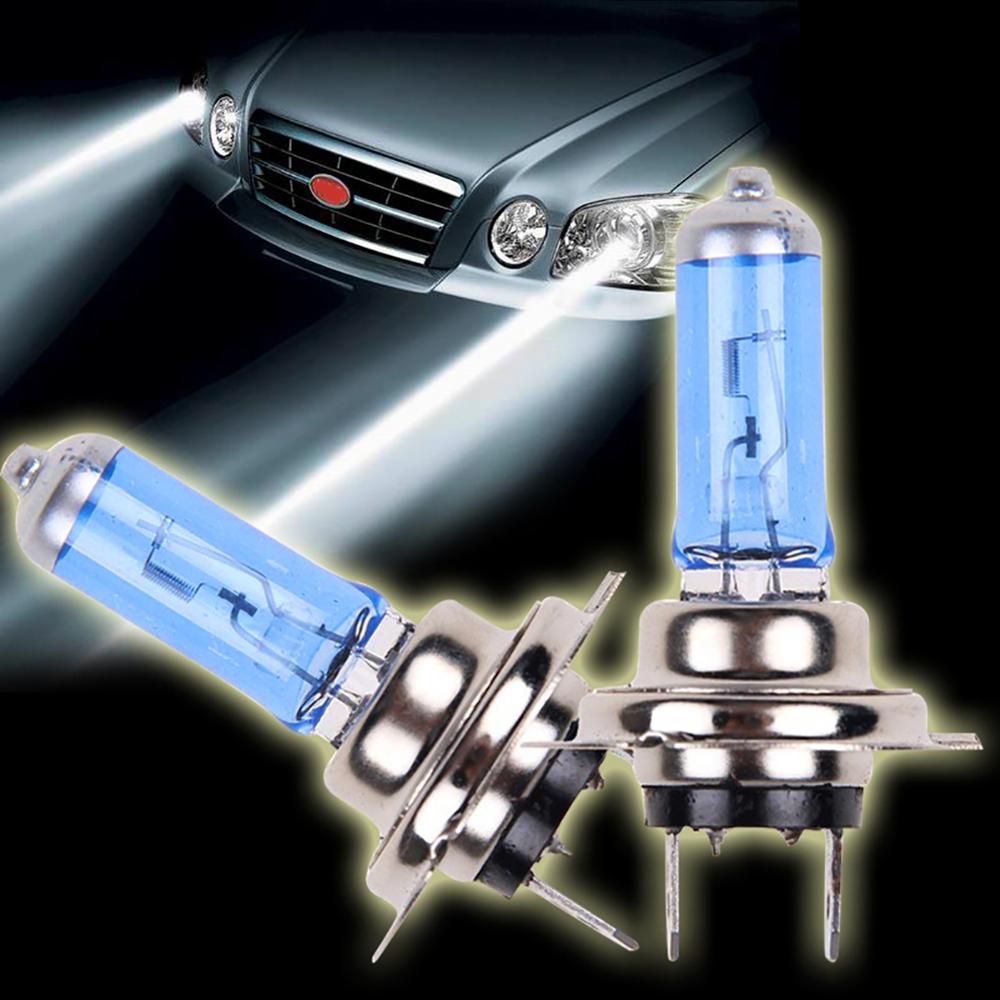 2 Pcs H7 6000K Gas Halogeen Koplamp Blauw Behuizing Biedt Wit Licht Gloeilampen 55W 12V automotive Koplampen Ultra Quartz