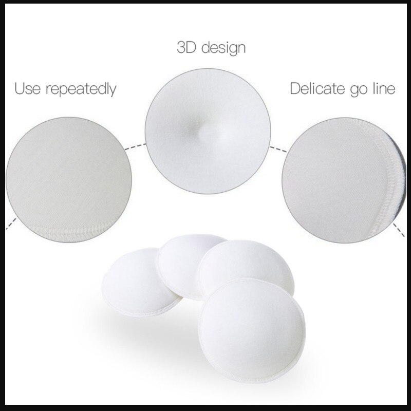 4 Pcs Spill-proof Breast Pads, Postpartum Mother Reusable Nursing Cotton Pads High Qulity