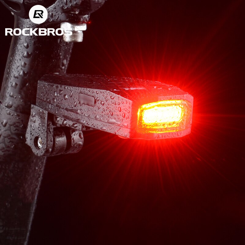 ROCKBROS Fiets Licht Waterdicht Anti Diefstal Smart Bell Achterlicht Inbraakalarm Draadloze Controle 120Db Rood Veilig Zaklamp