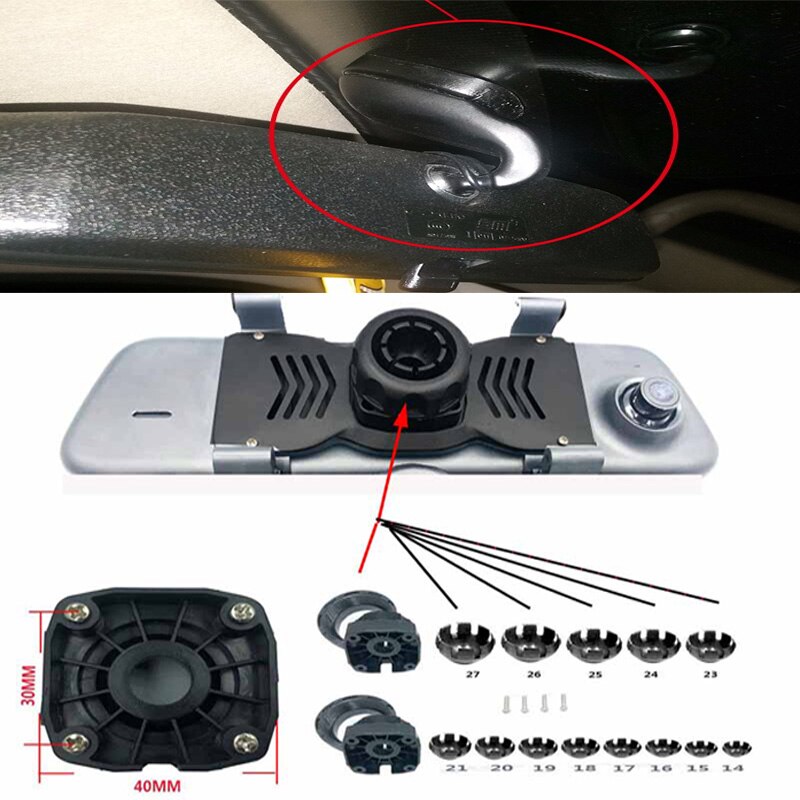 Supporto DVR per auto per DVR per auto Supporti Specchietto retrovisore Supporto DVR Staffa di montaggio per registratore GPS per auto trattino Camera Supporto universale