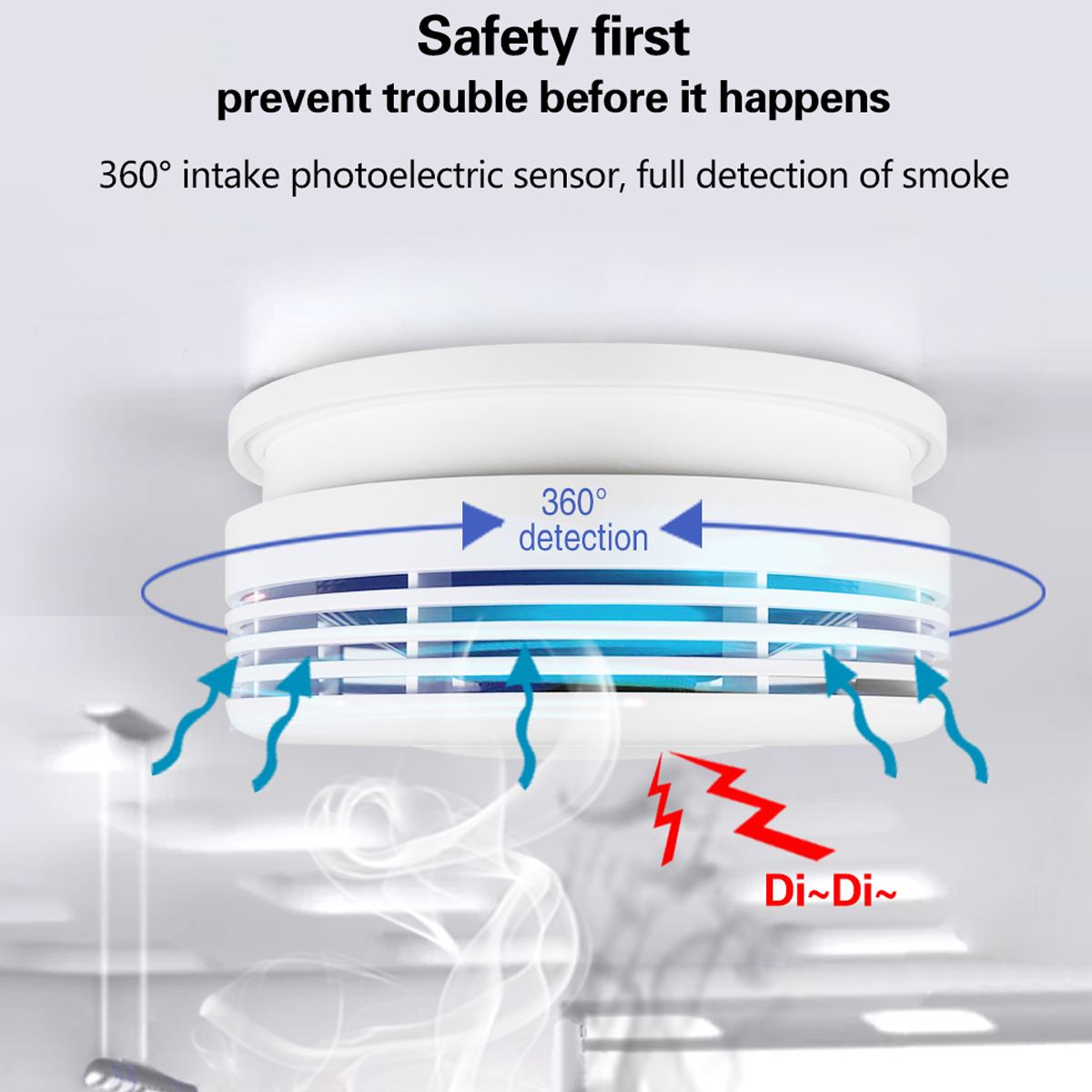 WiFi Smoke Alarm Fire Protection Smoke Detector Smoke house Combination Fire Alarm Home Security System Fire