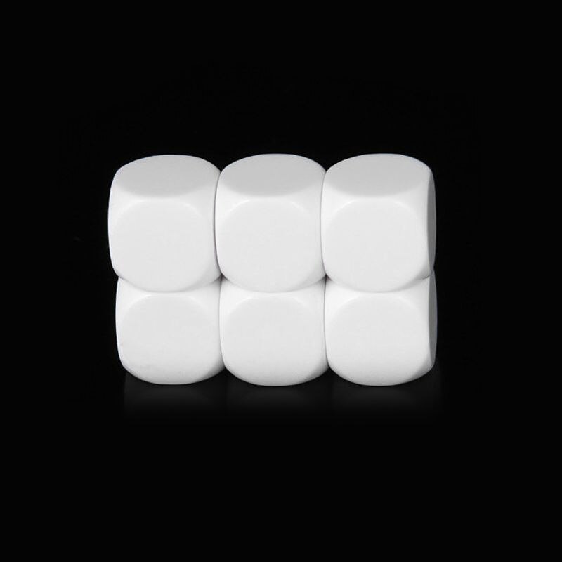 2Pcs 30Mm Acryl Leeg Dobbelstenen Kinderen Diy Speelgoed Schrijven Schilderen Graffiti Familie Board Games 77HC