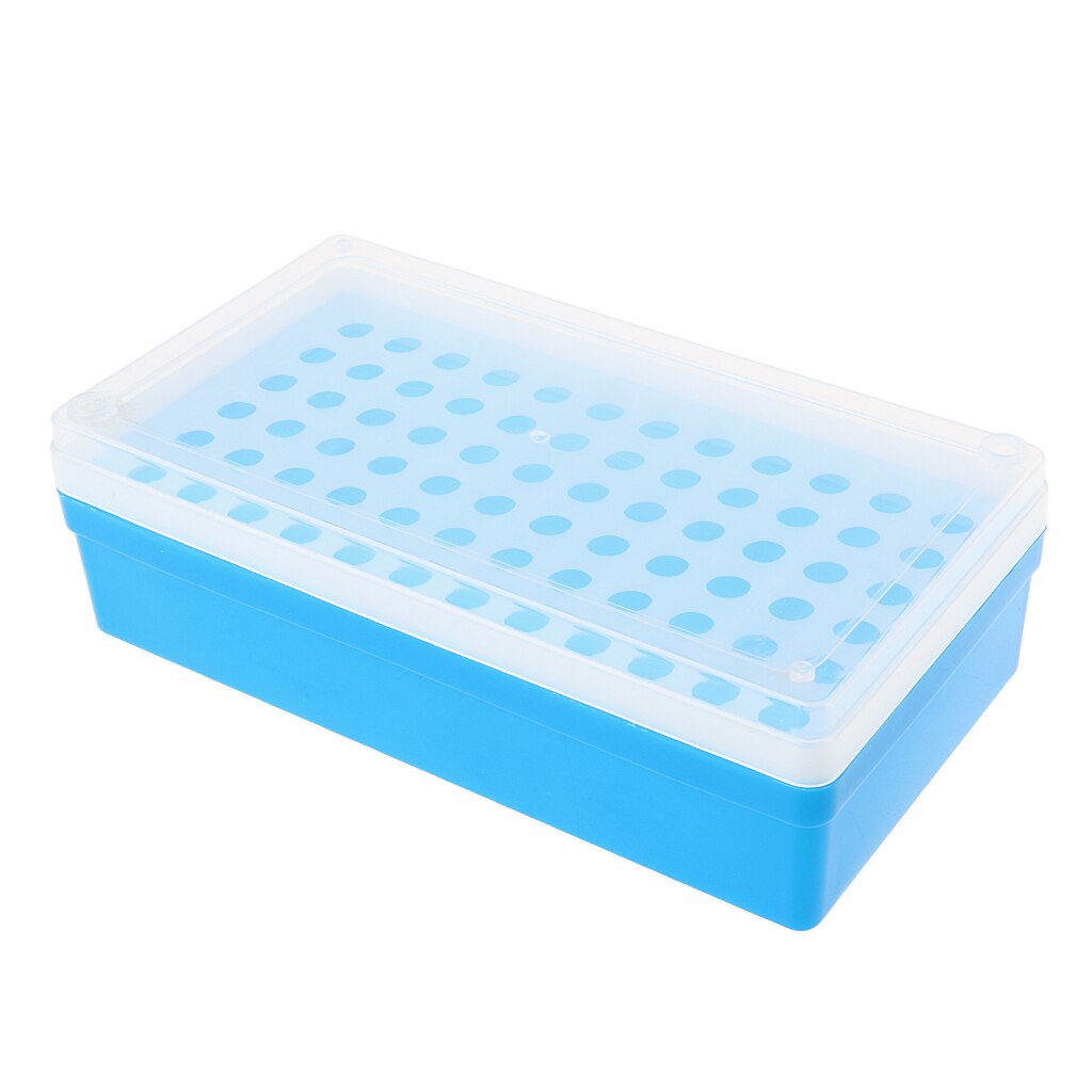 Support for Centrifugal Tube Portable Test Tube Box 72 Sockets Rack Blue Rack
