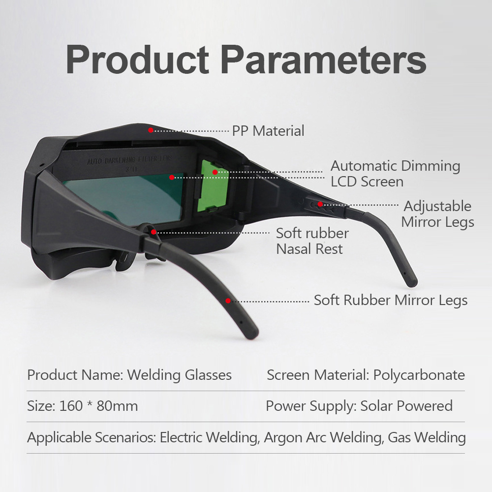 1pc Welding Glasses, Automatic Darkening Glasses For TIG MIG MMA, Weld Glasses Goggles, Welding Equipment