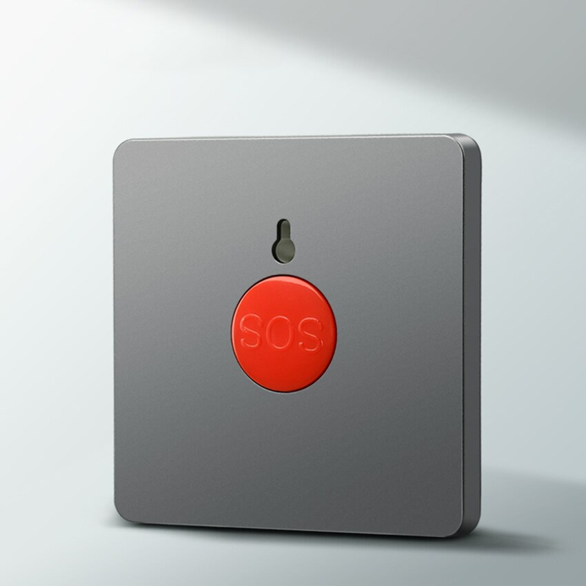 Alarm Button Fire Emergency Call Wall Panel Alarm With Key SOS Fire Alarm Panel Security Engineering Manual Button For Help: grey