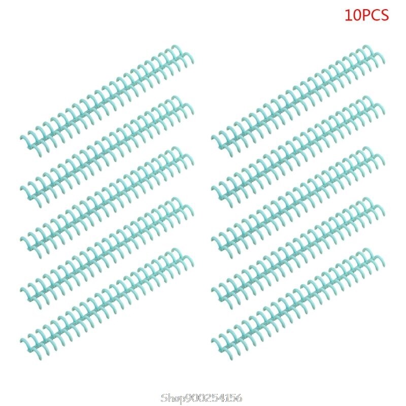 10pcs Plastic Loose Leaf Link Spiral Circles Binder Ring for 30 Holes Notebook Paper Book Stationery O01 20: Green