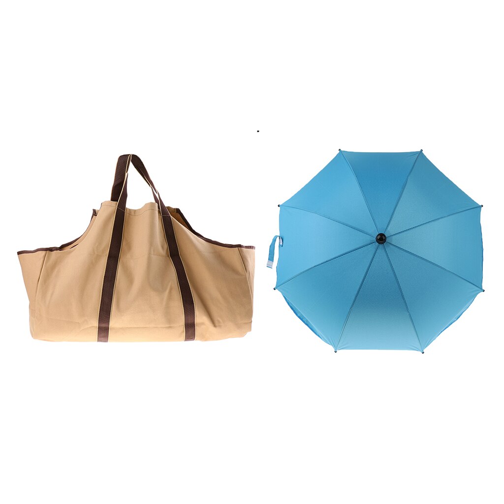 Beach Umbrella Clamp-on All-weather Waterproof & Round Rack Storage Tote Large Capacity Carrying Handbag