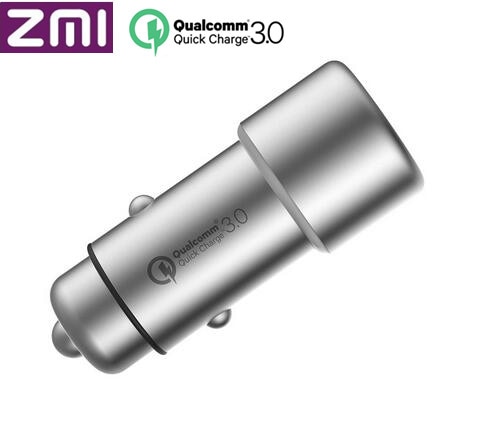Originele Zmi Autolader Dual Usb QC3.0 Quick Charge 5V/2.4A 9V/2A 12V/1.5A Metalen Voor Iphone Samsung Ipad