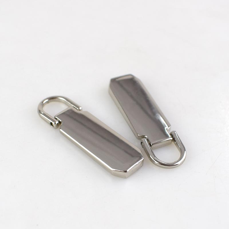 Meetee-tirette métallique détachable 5 pièces | Pour curseurs à fermeture éclair, languette, kit de réparation, bricolage, sacs à couture, tailleur de bagages: silver