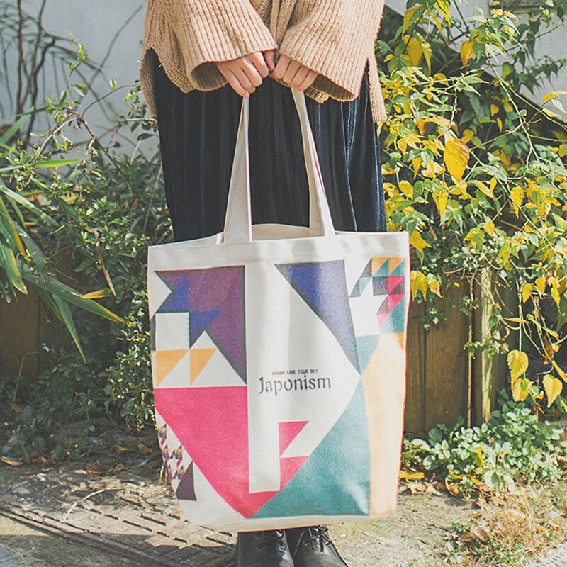 Store muleposer multicolor canvas købmandslærred solid foldbar sæk foldbar shopping mulepose