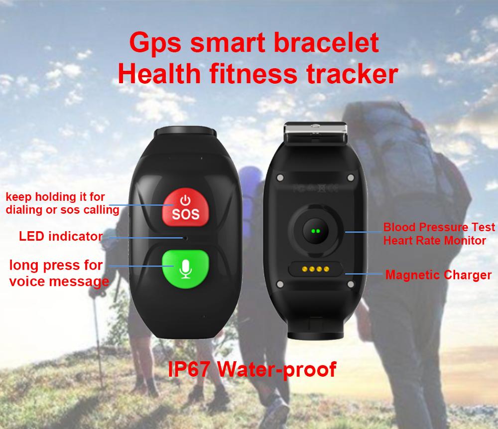 gps bracelet gps watch tracker sos dialer parental altheimer care big sos button heart rate blood pressure elderly care