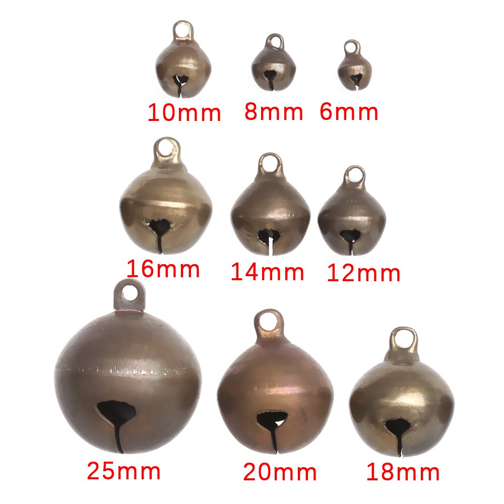 10 stk retro håndlaget bronseklokke liten kobber jingle bells halskjede armbånd lage verktøy campanula tilbehør hjemmeinnredning håndverk