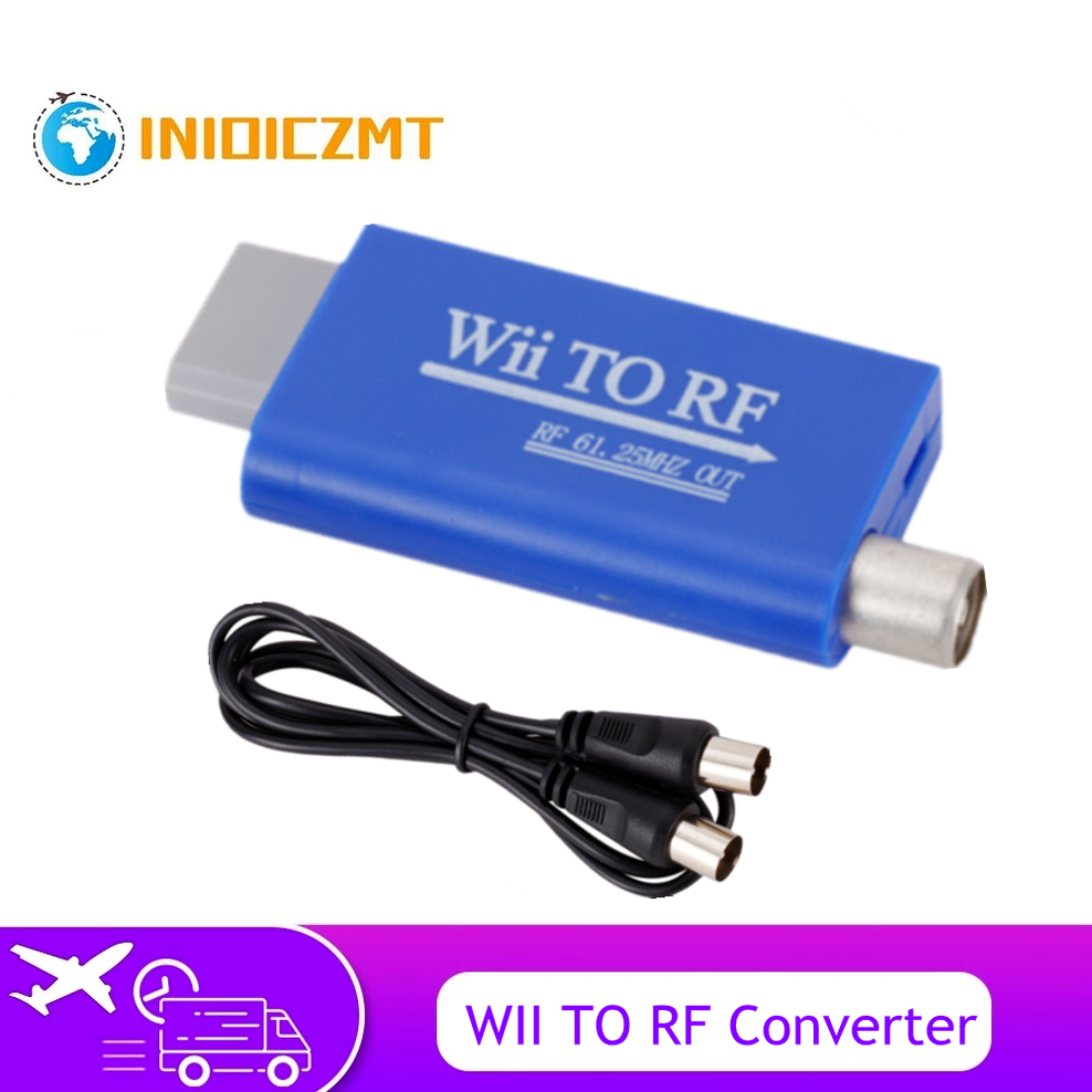 INIOICZMT Wii na Adapter konwertera RF do starego telewizora bez uszkodzeń telewizora z sygnałem RF