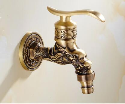 Robinet de toilette, robinet Bronze Antique de machine à laver, robinet de toilette, robinets de jardin décoratif pour l'extérieur: Rouge