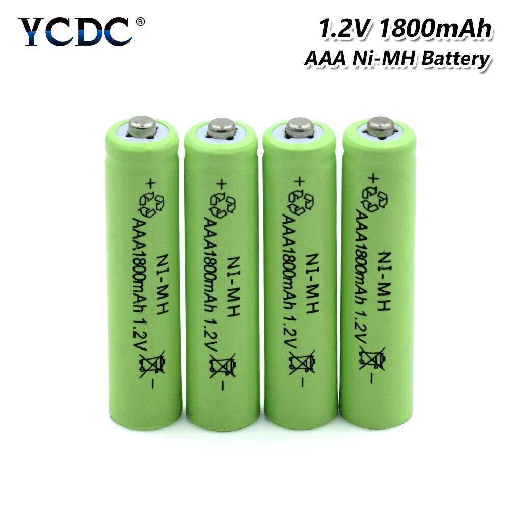 Replacement li-ion Li-Po Lithium Batteries MP3 Clock Flashlight Ni-MH AAA Battery 1.2V 1800mAh Rechargeable Cell Bateria