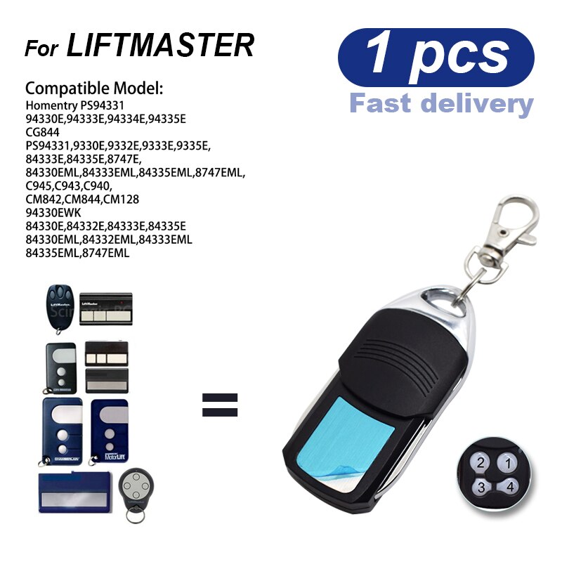 Liftmaster 94335e portåbner liftmaster garageport 1 a 5639-7 liftmaster fjernbetjening 433 mhz til garageportdør