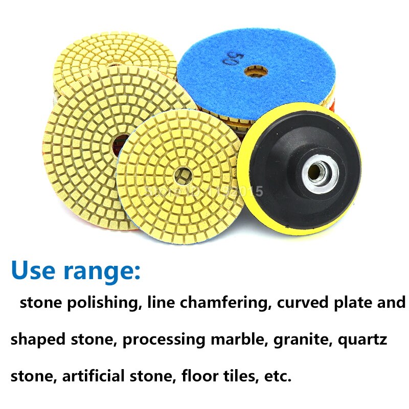 3/4 Inch 80/100mm Diamant Nat Droog Polijsten Pad Hars Disc Voor Graniet Marmer Pads Dia Schuren Disc polijstmachine Beton Stone Tool