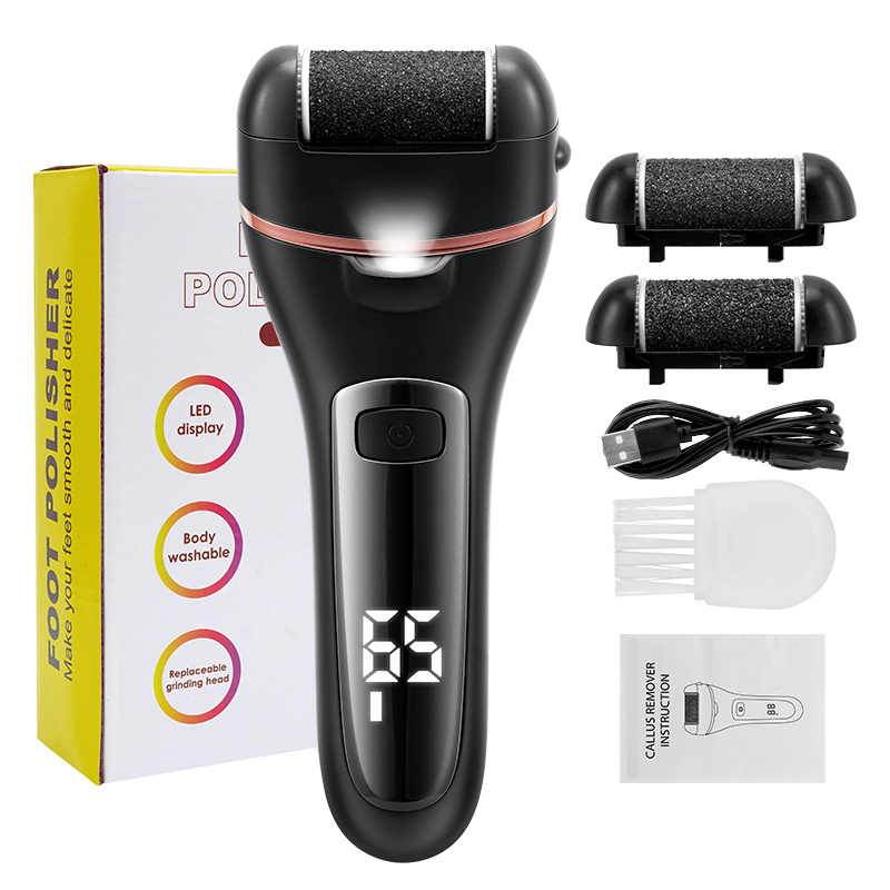 Rechargeable Foot Callus Remover Waterproof Hard Skin Remover Foot Removing Dead Skin Foot Files Electric Foot Callus Remover: army green