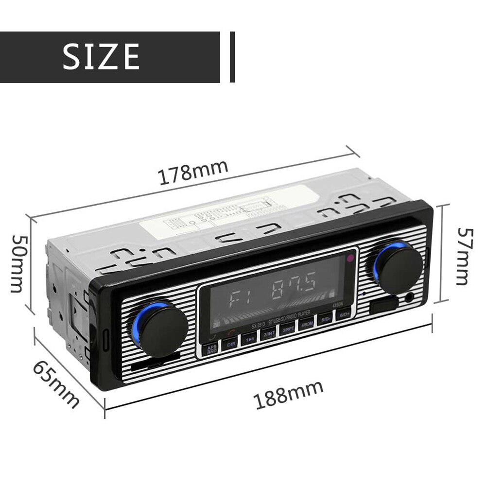 Bilradio 1 din stereomodtager audio video afspiller 4.1 tommer hd skærm bluetooth 4.2 mp5 fjernbetjening multicolor tf kort usb: Mp3 radio