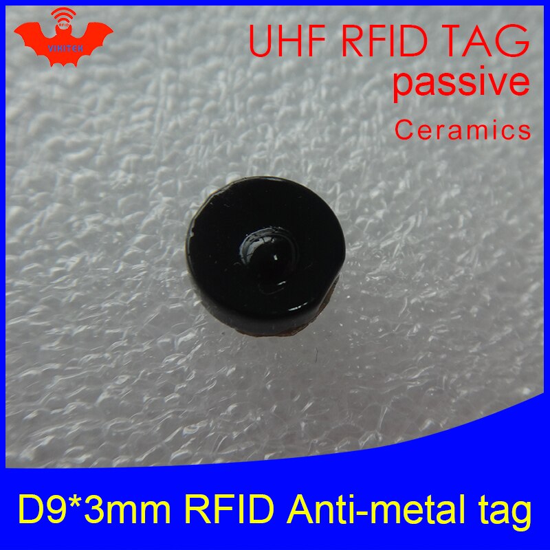 Uhf rfid anti-metal tag 915 mhz 868 mhz alien higgs 3 epcc 1 g 2 6c d9*3mm meget lille cirkulær keramik smart card passive rfid tags