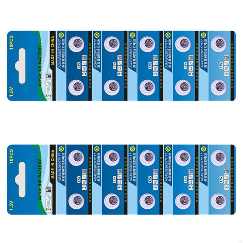 H7BE 20PIECE/10 PIECES AG4/LR626/377 Uhr Batterie, Zuverlässigkeitsleistungen 1,5 -V -Knopfzellenbatterien für kleine Elektronik