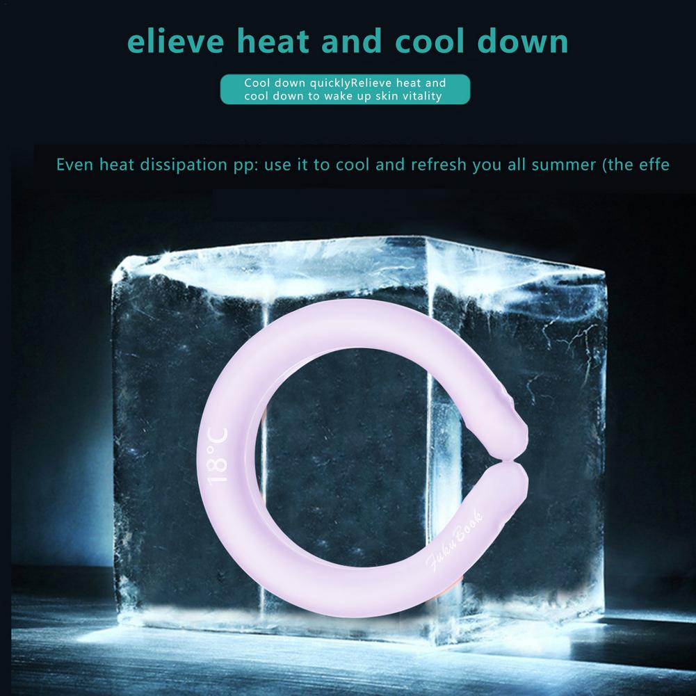 Neck Cooling Ring Summer Heatstroke Prevention Ice Cushion Tube Portable Travel Pillow Inflatable Neck Pillow U Shape
