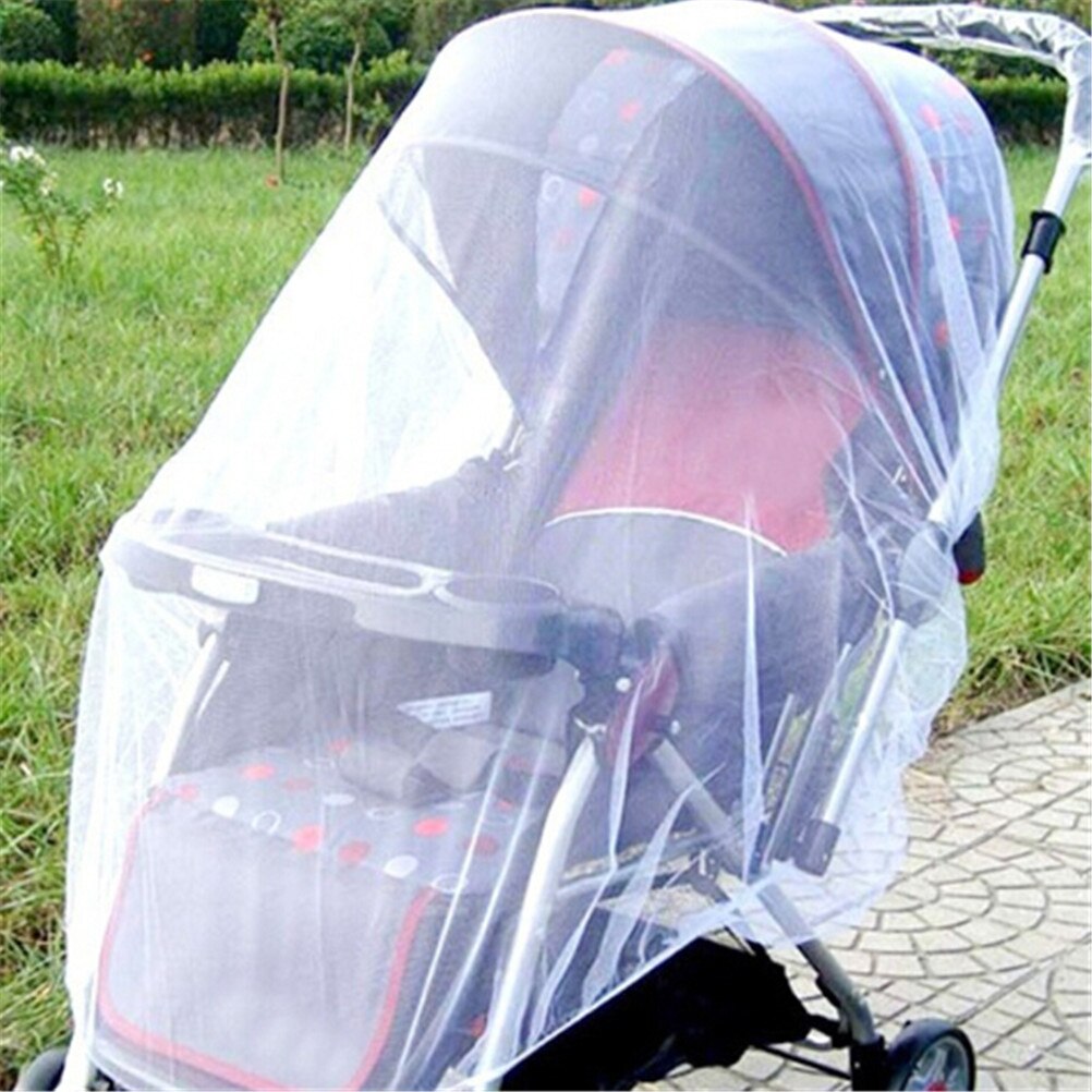 Wandelwagen Mosquito Insect Net Safe Mesh Pasgeboren Peuter Infant Kinderwagen Crip Netting Wit