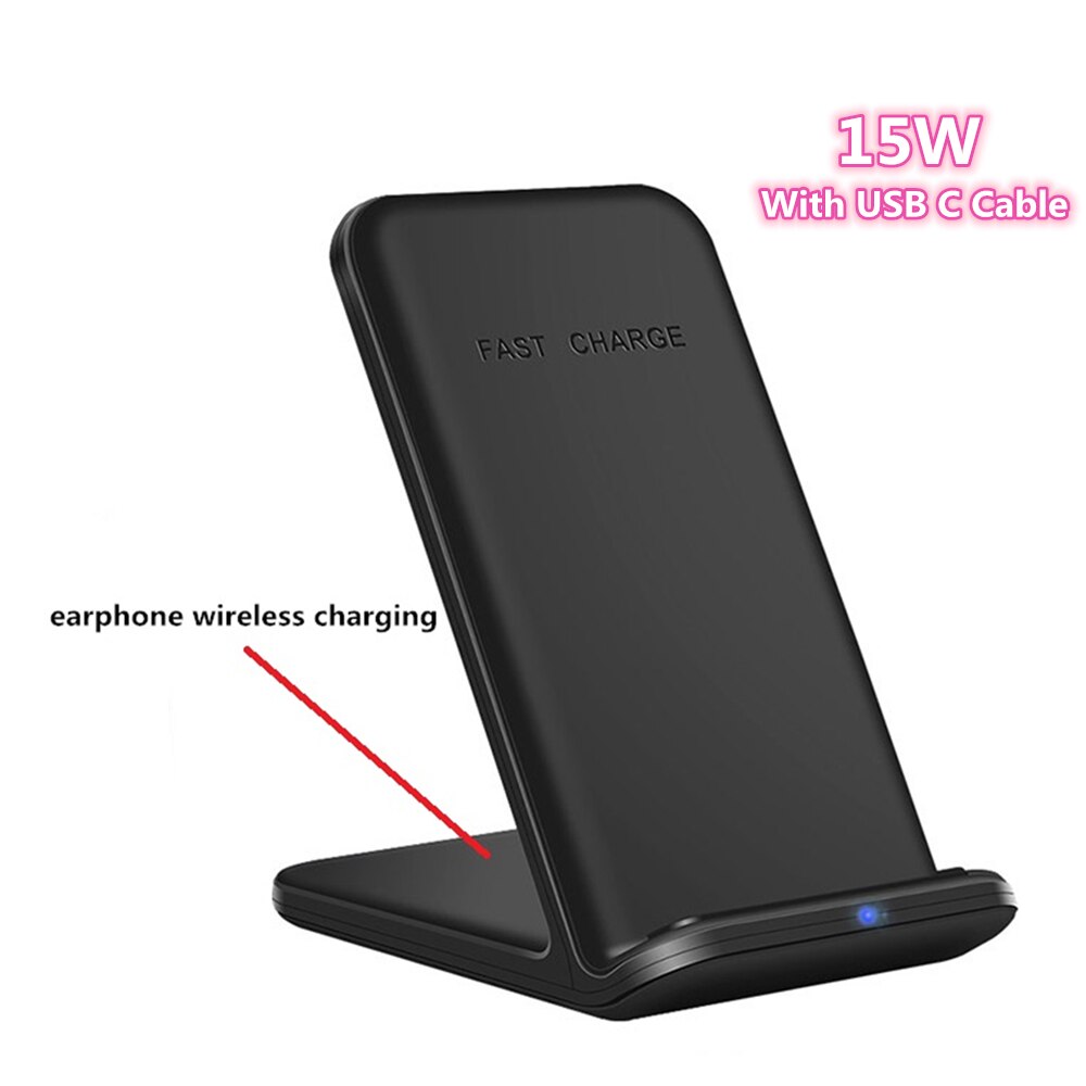 FDGAO 15W Qi chargeur sans fil Charge rapide 10W support de Charge rapide pour iPhone 11 Pro XR XS X Samsung S20 Galaxy bourgeons Airpods Pro: 2 in 1 Charger