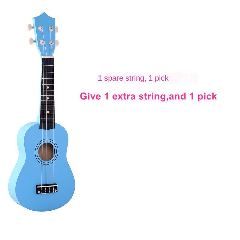 21 Inch 16 Colors Ukulele Guitar Wooden Ukulele Musical Guitar Musical Instruments for Beginners Childrens: Light blue