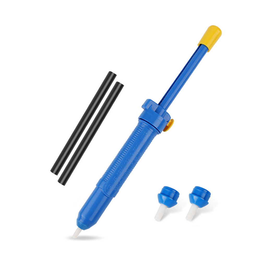 Soldering Iron Suction Pump Remover Solder Sucker Press Removal Pen Househole Work Tool with Replacement Nozzles: Type 7
