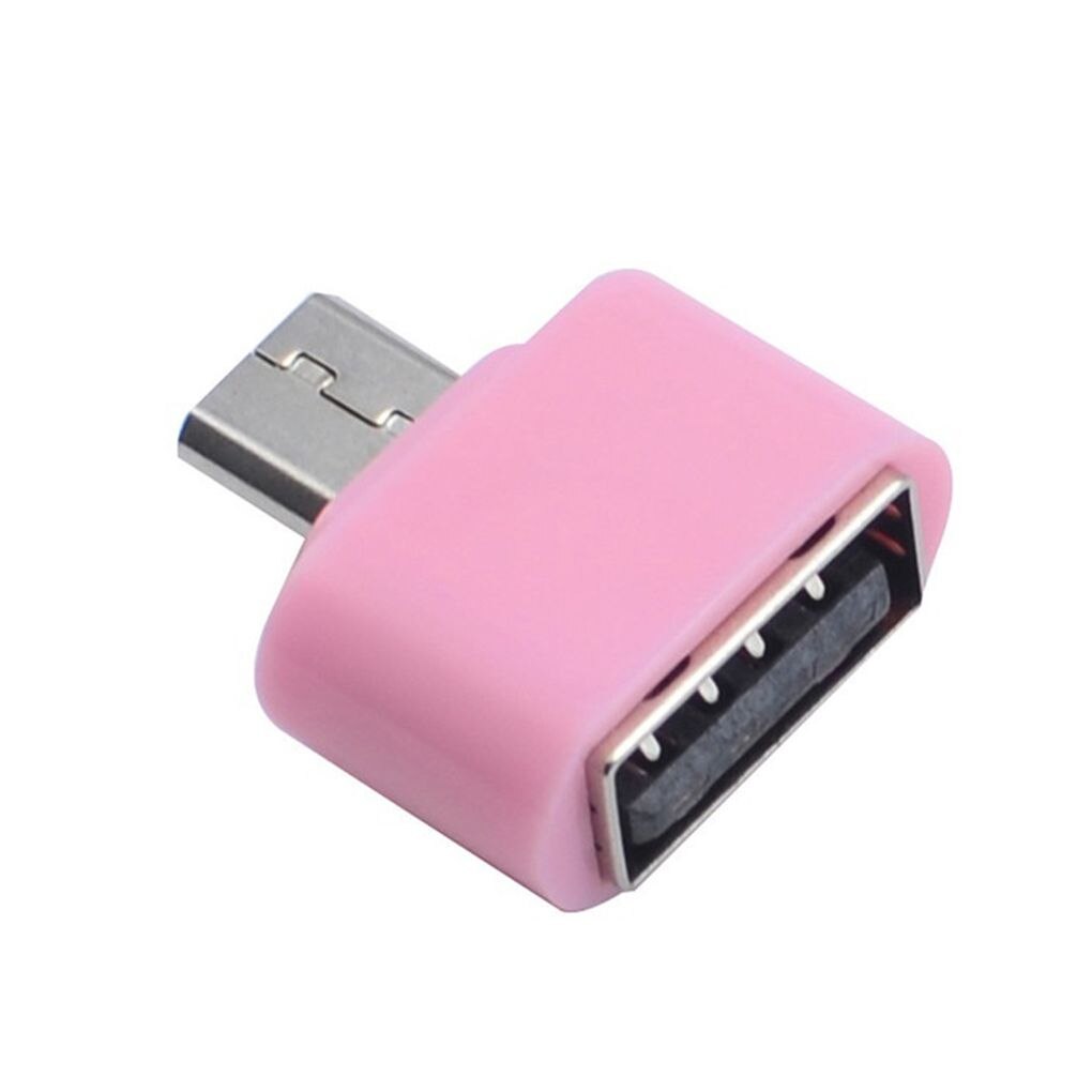 Adattatore Lettore Schede OTG - Espansione Mouse Tastiera Chiavetta USB Micro - Slot Scheda SD Singolo: Rosa