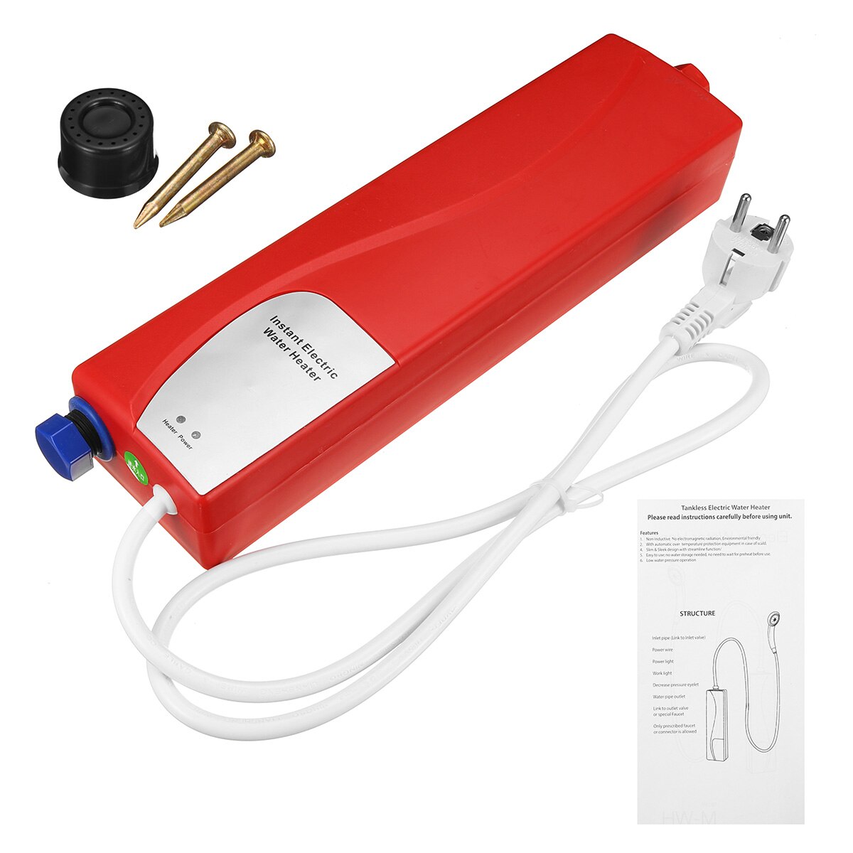 3000W 220V Instant Elektrische Boiler Mini Tankless Onmiddellijke Boiler Systeem Voor Keuken Badkamer