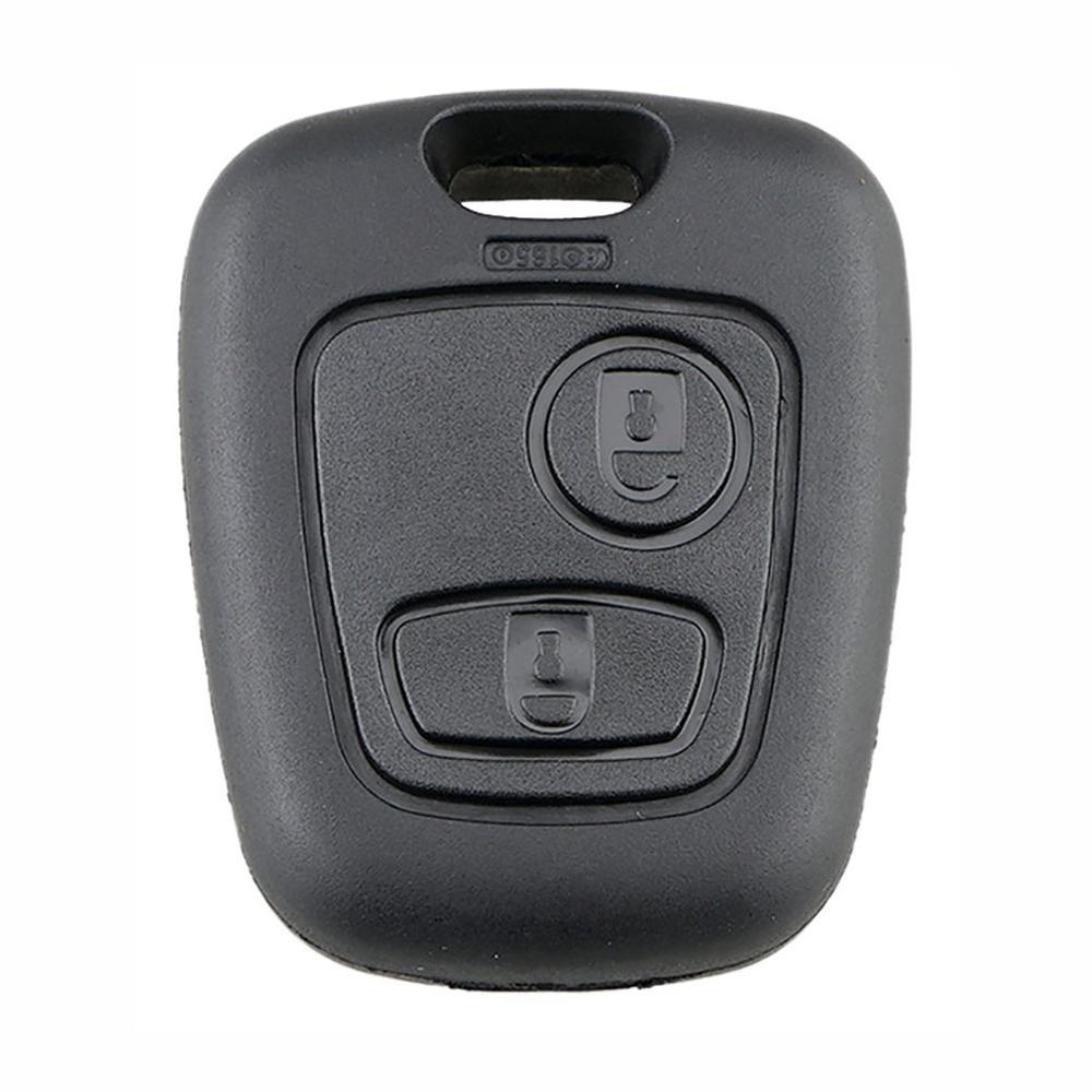 2Pc Lightweight Suitable for Peugeot 2-button Straight Car Key Shell 206 Mouth Without Embryo