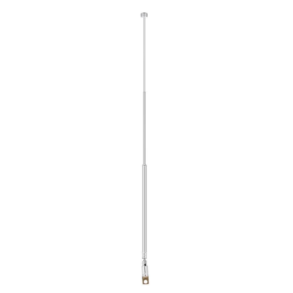 Telescopic FM Radio Antenna 4 Sections Chromium-plating Copper Antenna 360° Rotatable AM FM Radio Universal Antenna 45-450MHZ
