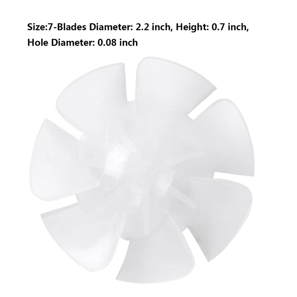 Mini aspas de ventilador de pequeña potencia 10 piezas, repuesto de plástico duradero de siete/Nueve hojas para Motor, espiral, secador de pelo, ventilador, piezas de ventilación