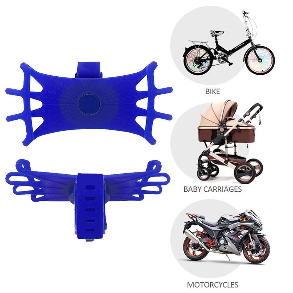 Soporte Universal para manillar de bicicleta de motocicleta soporte de teléfono de silicona para montar se puede girar montaje de coche