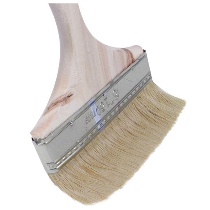 6 Inch Wide Wooden Handle Paint Brush Wall Painting Tool for Acrylic Oil Painting School Art Supplies Paint Brush