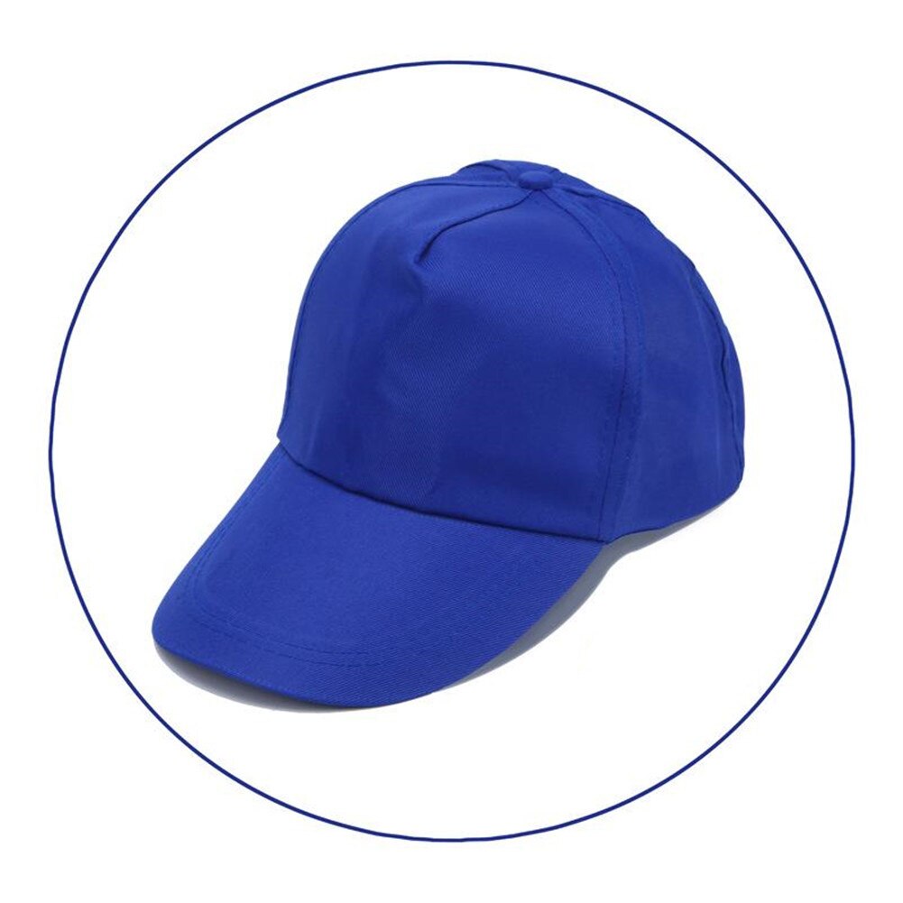 Nuevos gorros de para hombres y mujeres, gorras de béisbol con Cierre trasero ajustables, colores sólidos, estilo europeo, tendencia de clásica: Azul