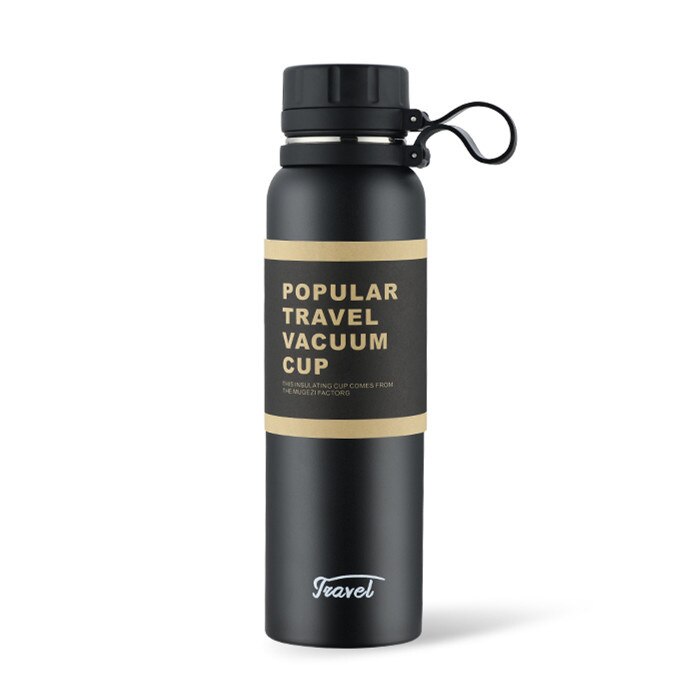 Water Bottle For Men Water Thermos Tea Vacuum Flask Vacuum Stainless Steel Flask Outdoor Tourism Movement Thermal Bottle: 850ml / Black