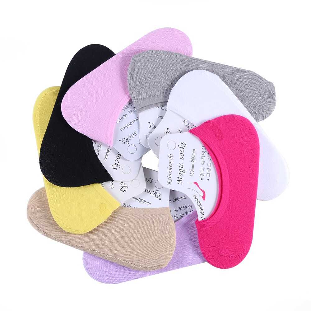 Onzichtbare katoenen sokken voor dames, antislip, loafer voering, enkel, laag, vrouwelijk, onzichtbaar, kleur, voor meisjes, kousen
