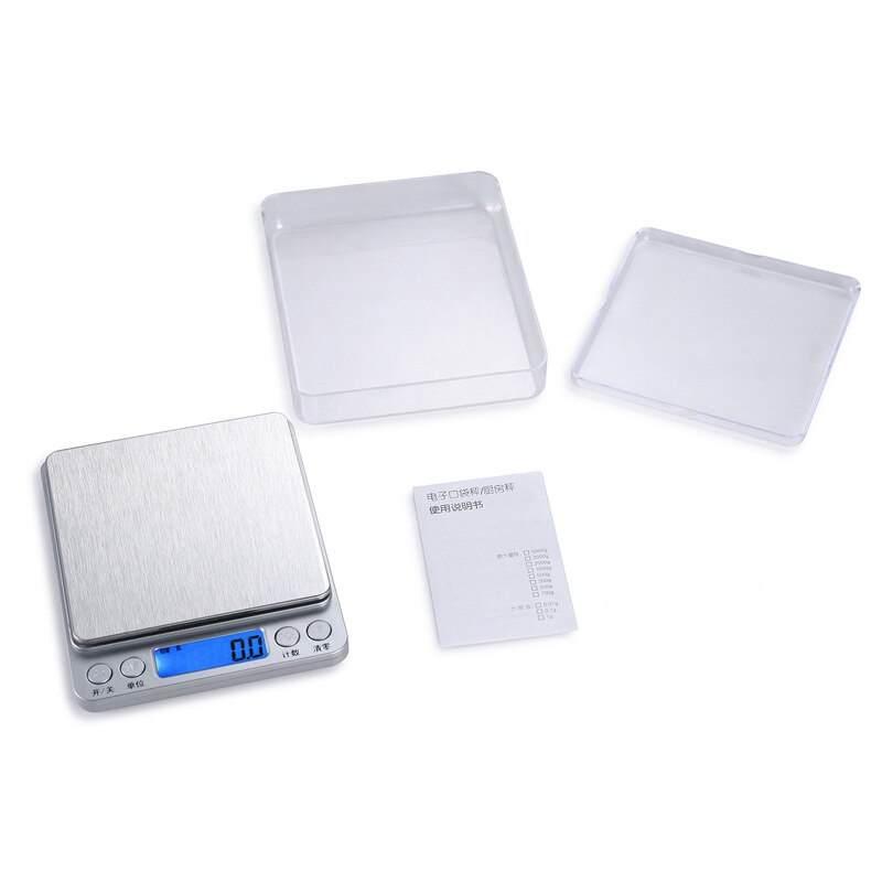 Stainless Steel Electronic Scale Precision Portable Household Kitchen Scale Mini Gold Gram Scale Jewelry Scale