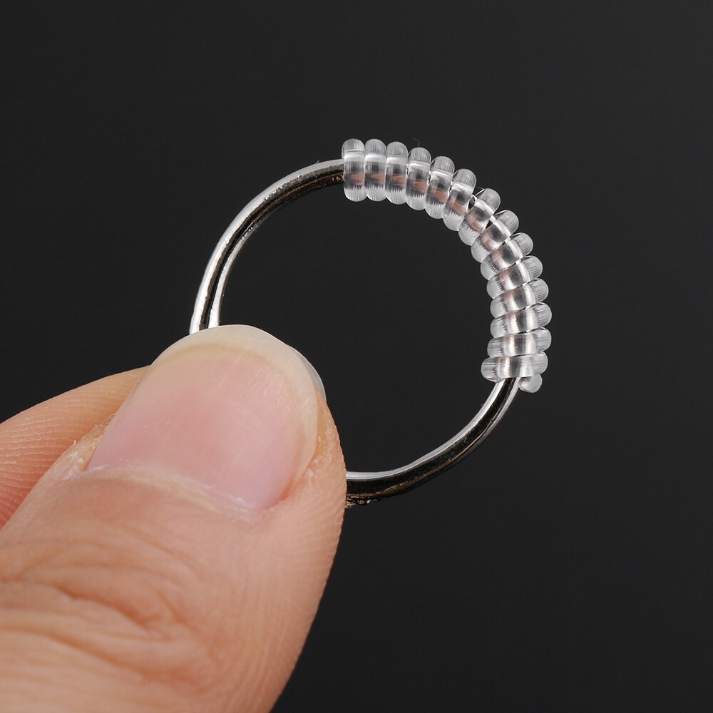 1/5/10/12 Pcs Invisible Transparent Spirale Ring Größe Teller Shell Harte Schutz Spanner Minderer Größenänderung Werkzeuge Schmuck teile