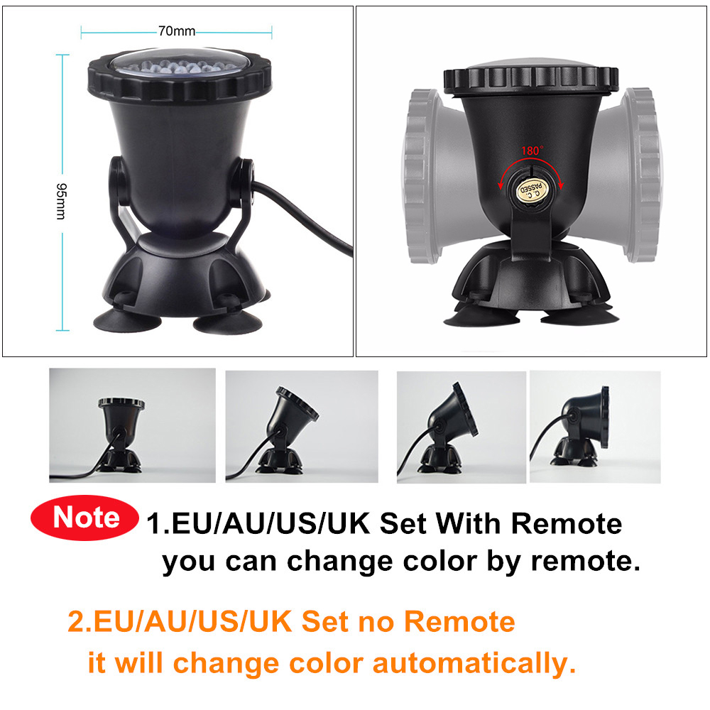 LED Unterwasser Lichter Wasserdichte Lampe RGB 36leds Unterwasser Spot Licht für Schwimmbad Brunnen Teich Wasser Garten Aquarium