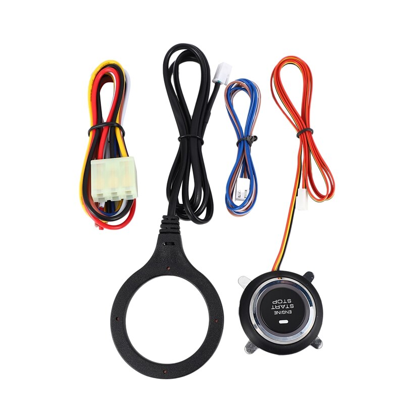 Smart RFID Car Alarm System Push Engine Start Stop Button Lock Ignition Immobilizer with Remote Keyless Go Entry System 12V