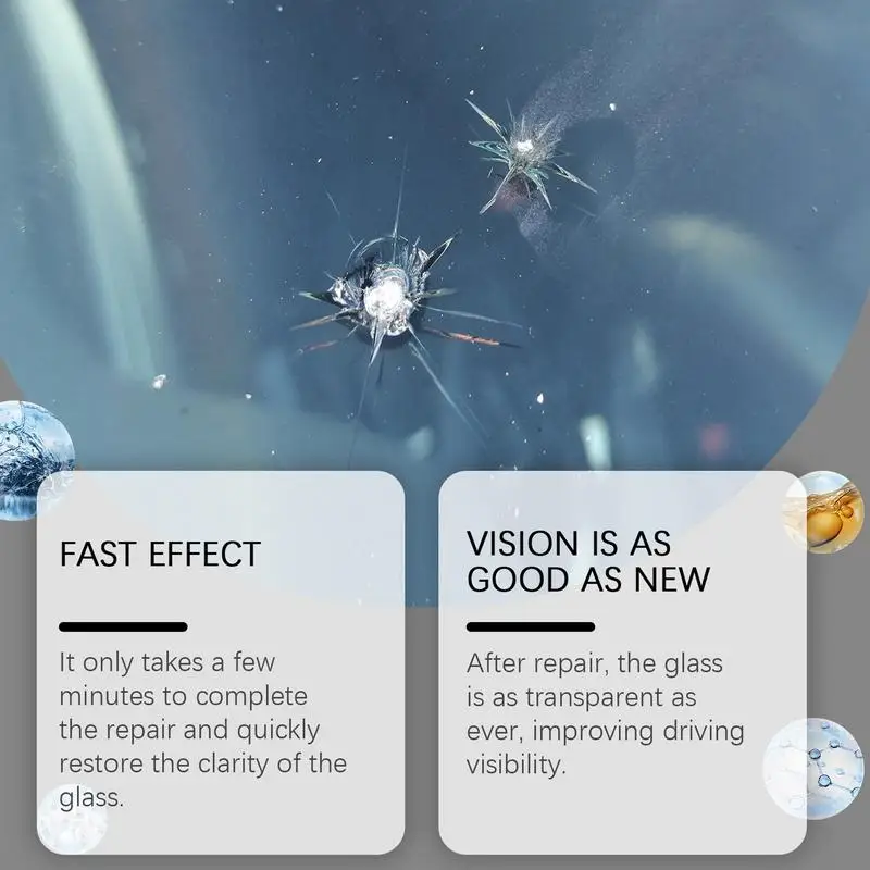 Glass Repair Fluid Automotive Chipped Window Repair Kit Automotive Windscreen Tool Car Care Kit Glass Repair Fluid For Most