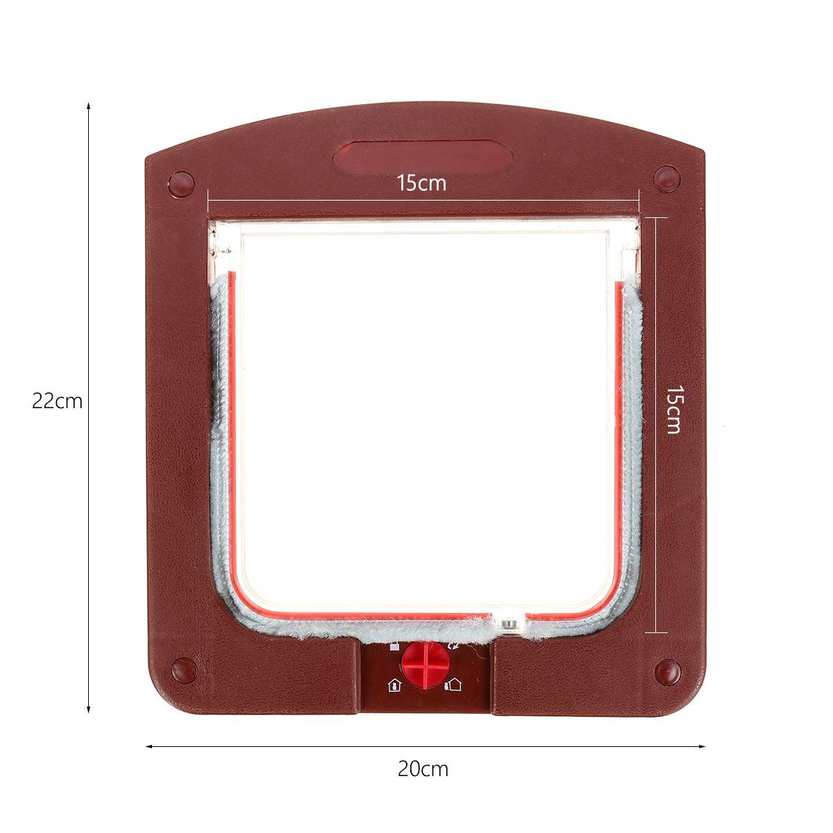 4 Way Lock Cat Dog Flap Door Safe Lockable Security Flap Door for Cat Puppy Dog Pet Gate Door Pet Supplies