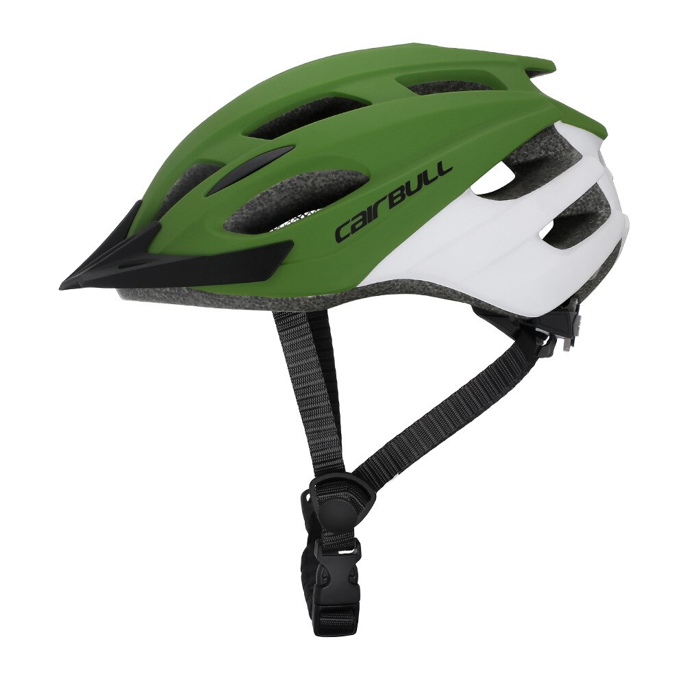 Cairbull Casque De Vélo Visière VTT casque PC + EPS Hommes Femmes loisirs En Plein Air Sport vélo De Route Casque De Vélo Vélo Équipement 55-61cm: green white