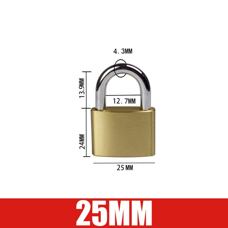 Stainless Steel Padlock Wolf Head Brass Lock Small Door Locks 25mm 32mm 40mm 50mm 63mm all bronze Lock Core Include 3 keys