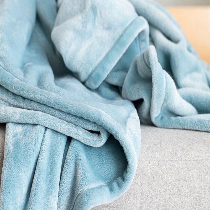 pled en flanelle doux et chaud, couverture en fausse fourrure, wlać l'hiver, wlać jeter sur le canapé ou sur les lits, coloris